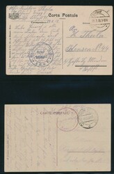1915/1918 Zusammenstellung von 9 Briefen oder AK Feldpost, ...