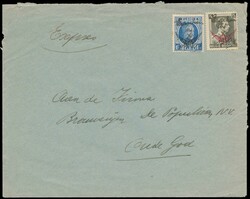 1940 Dienstmarken S 5 und S 25 auf Expressbrief von Esschen 14.X.1940 ...