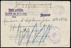 1941 Prisoner of war dispatch, from Brussels, dated February 1941, to ...