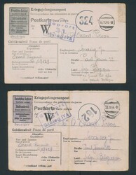 1944/1945 Sammlung Kriegsgefangenenpost W.O. II, aus 17 Briefen ...
