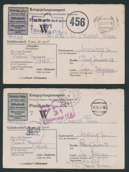 1944/1945 Sammlung Kriegsgefangenenpost W.O. II, aus 17 Briefen ...