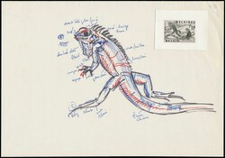 N° 1345 „Zoo von Antwerpen – 2 Fr. + 1 Fr. Gewöhnlicher ...