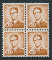 S 60b "2,5 fr. orange-brun", en bloc de quatre, tb (COB 192 €)