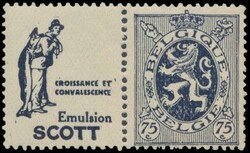 PU 52 "75c. Scott - croissance (288)", tb (COB 210 €)