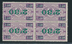 TR 167 "Armoiries avec surimpression 2,30 sur 2,40 violet" curiosité ...