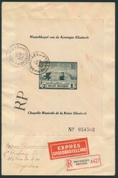 PR 48 auf „Expres Recommandé” nach Brüssel, Aufdruck „RP”, ...