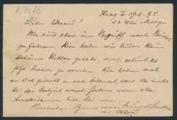 1895 Dutch stationery of 2 1/2 cents, extra franked with YV. 33, "2 ...