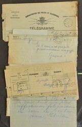 1885/1930 Accumulation 71 telegrams with various cancellations, ...