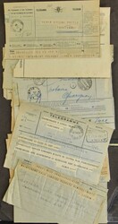 1885/1930 Accumulation 71 telegrams with various cancellations, ...
