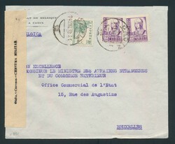 1938 Belgian Consulate in Cadiz (Spain), 1938 to Brussels + ...