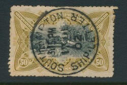 N° 25 ‘50c. olive’ with foreign cancellation ‘SOUTHAMPTON SHIP ...