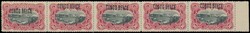 N° 31L ‘10c. carmine’, strip of 5 with right margin of sheet ...