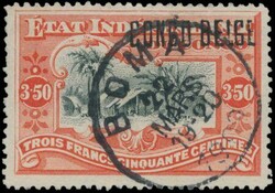 N° 37L ‘3.50fr. vermilion’ with local overprint ‘CONGO ...