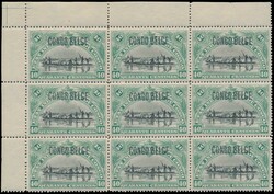 N° 44 ‘40c. green-blue’ with typographic overprint ‘CONGO ...