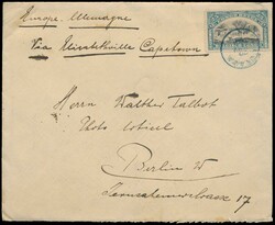 1914, envelope franked with COB N° 57, "25c blue - Mols bilingual ...