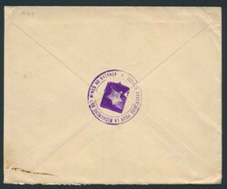 1914, envelope franked with COB N° 57, "25c blue - Mols bilingual ...