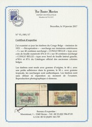 N° 85A and 87A ‘5c. on 40c. blue-green’, complete sheet corner ...