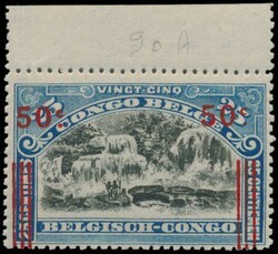 N° 86A, 89A and 90A '1915 issue overprinted' by error of the ...