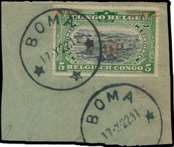 N° 100Dr-Cu ‘5c. green’, Mols Bilinge from 1910 mistakenly ...