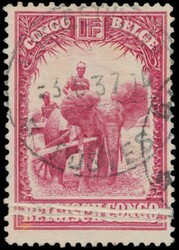 N° 176-Cu "1fr - Natives issue", with paper crease "PLIS ACCORDÉON" ...
