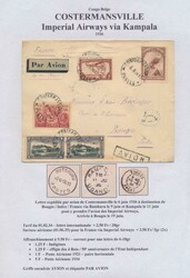 1936, airmail cover, franked with COB N° (pair) PA2, (1x) PA12, (1x) ...