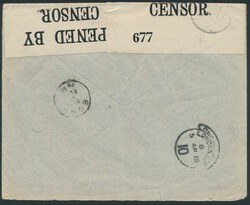 1918, N° 69 ‘50c. lilac brown’ on Belgian army letterhead cover ...