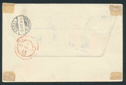 1917, cover franked with COB N° 28B/34B "5c., 10c., 25c., 40c., 50c. ...