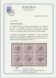 N° 65-Cu "40c violet - Vloors issue" in block of 6 with INVERTED ...