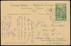 Stibbe #11, 1918, military mail, Ruanda Urundi postal stationery with ...