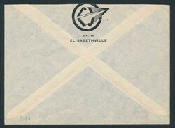 1960, airmail envelope franked with COB N° 38, "8fr. - Flowers ...