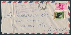 1962, Republic of Congo, envelope franked with 2fr. independence and ...