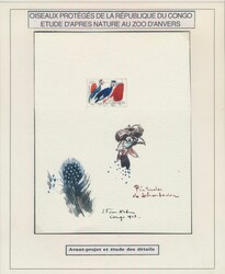 N° 482 ‘Protected birds - 20c. guinea fowl’, design in ...