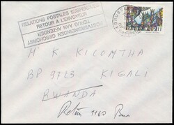 1994, genocide period, Belgium, envelope sent from Brussels May 9, ...