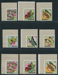 N° 274/289 "Papillons" non dentelé ** coin de feuille, tb (COB 600 ...