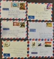 Modern Air mail Zaire, Rwanda, Burundi, 85 letters with some 1982 WWF ...
