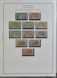 Moyen Congo, 1907/1933, collection in ring binder including Yv. n° ...