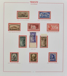 1947/1954 Schöne Sammlung in Spezialalbum, darunter LP, Strafport, ...