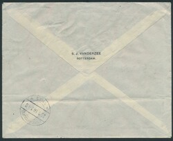 1915 Express letter from Rotterdam to Luxembourg + "letterbox" oblong ...