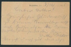 1915 Feldpostkarte per Bahnpost „Namur-Charleville“ + Zensur ...