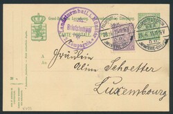 Feldpost 1915, von Esch nach Luxemburg, mit „Briefstempel ...