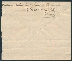 Feldpostbrief von Bataillon N° 67 nach Müllheim (Baden) + Zensur ...