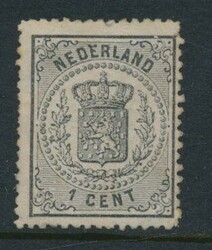 N° 14 "1c. black", f (NVPH €370 for re-gummed stamp / €125 for ...