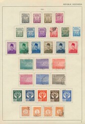 1950/1960 Collection on album leaves with RIS (without "3rp."), ...