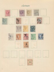 1873/1926 Sammlung Curaçao und Suriname auf Albumblättern, meist ...