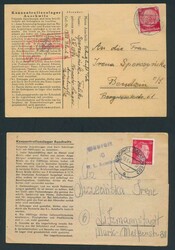 1914/1944, 12 letters from the Second World War period (1x registered ...