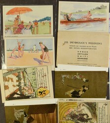 Various, including Speybroeck, Poulbot, Joe English, etc., old cards ...