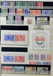1854/1990 Stock in 4 stockbooks, including many sets, souvenir sheets ...