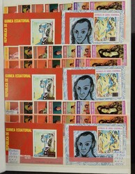 Picasso, stock of souvenir sheets and stamps in 3 stockbooks ...