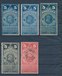 1865/1898 (?) Accumulation of 11 newspaper stamps, various shades and ...