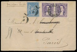 1891 Rare letter envelope from Buenos Aires to Paris with postage ...